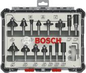 Bosch Fräser-Set, 8-mm-Schaft, 15-teilig